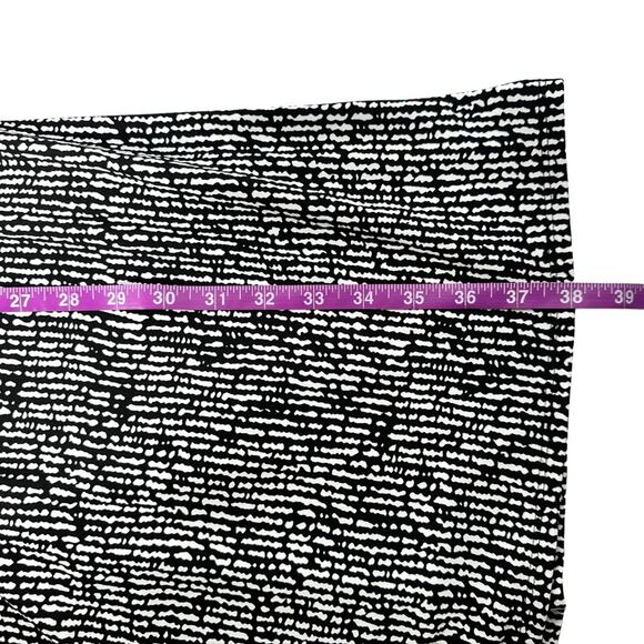 Ann Taylor LOFT Petite 10P Sleeveless Dress Black White V-Neck Tie Back Midi - Picture 7 of 7